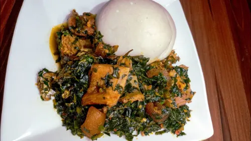 Semo with vegetable soup