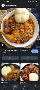 pounded yam with egusi
