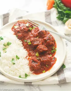 white Rice and Stew