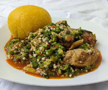 Eba & Okra Soup