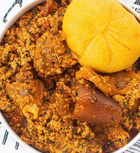 Eba with Egusi