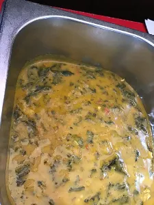 Eba with Bitter leaf soup