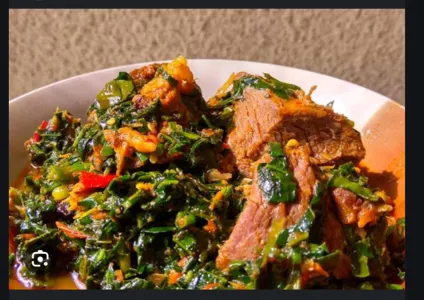 Tuwo Rice with Vegetable Soup