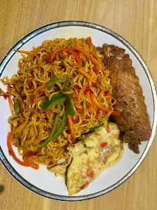 Noodles and Egg