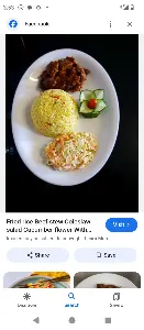 Friend Rice with Beef and salad