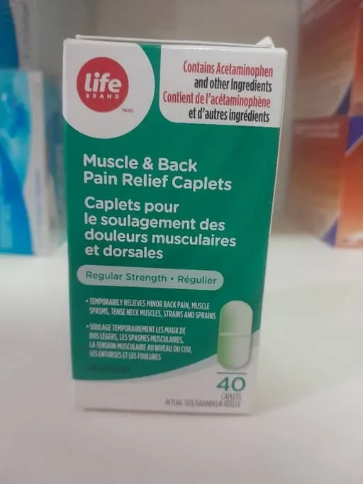 Muscle & back pain relief caplets